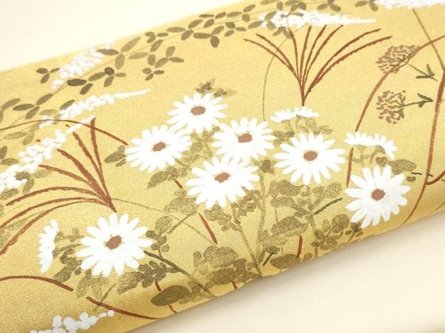 平和屋着物○塩瀬 九寸名古屋帯 手描き 人物文 金彩 正絹 逸品