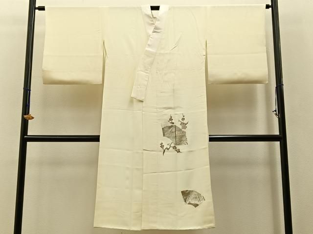 平和屋着物□男性 長襦袢 袷 手描き 風景文 暈し染め 金彩 洗える 平和