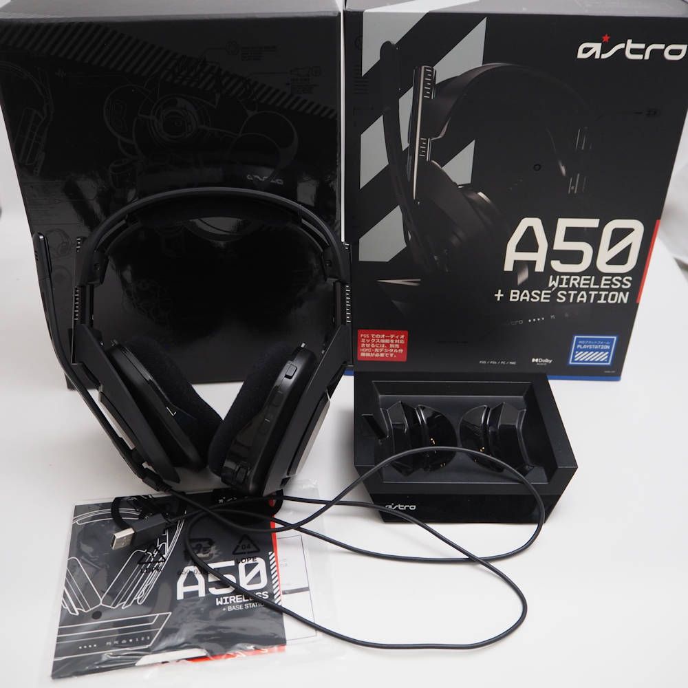 オーディオ機器 ロジクール ゲーミングヘッドセット A50WL-002(ジャンク品)