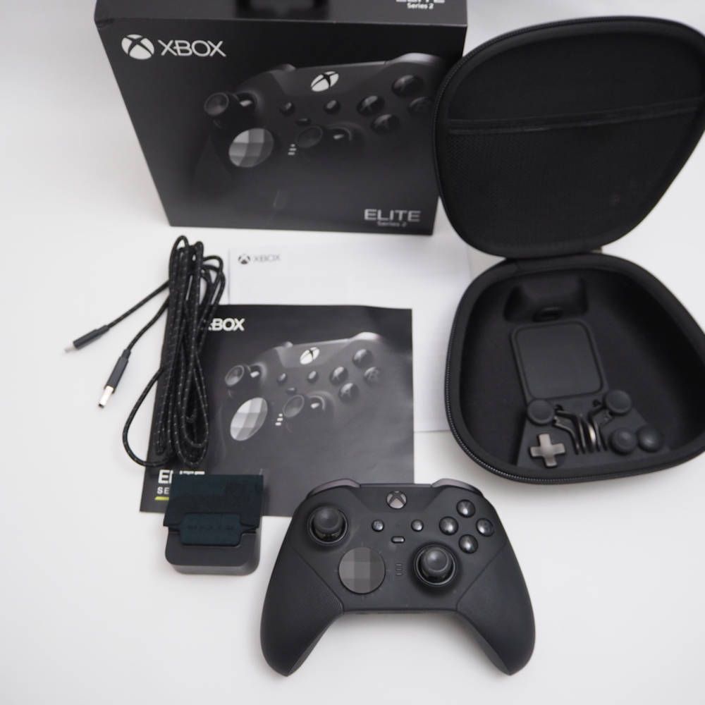 美品 Xbox エックスボックス Elite シリーズ2 FST-00009 ワイヤレスコントローラー XboxOne Windows10 無線 PC周辺機器 HU1872