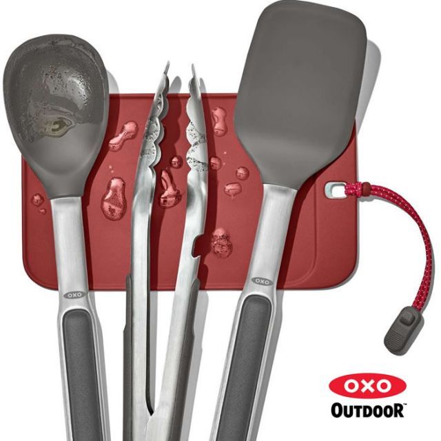 オクソー アウトドア クッキングツールセット (9108900) OXO OUTDOOR 4-PIECE CAMP STOVE COOKING SET シリコン スプーン ターナー トング [230424]