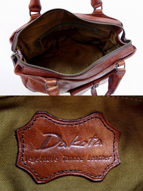 228845】Dakota ダコタ 本革レザー ハンドバッグ ブラウン - メルカリ