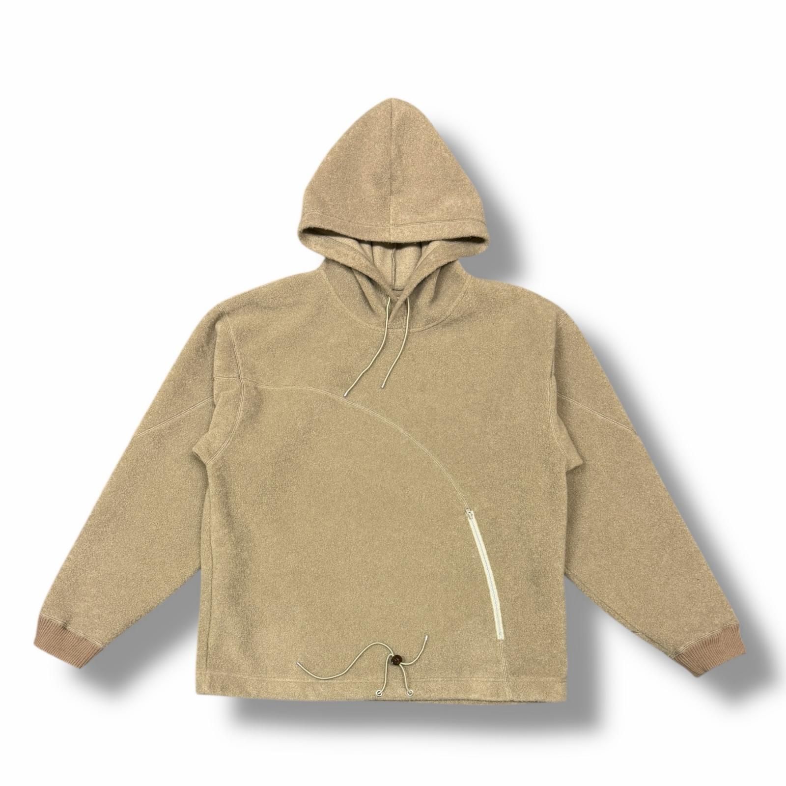 abelia edward goucha FRACTURE HOODIE フラクチャーフーディ プルオーバーパーカー アベリアエドワードゴーチャ 25ACS03  ベージュ F （11197M） abelia edward goucha FRACTURE HOODIE フラクチャーフーディ プル