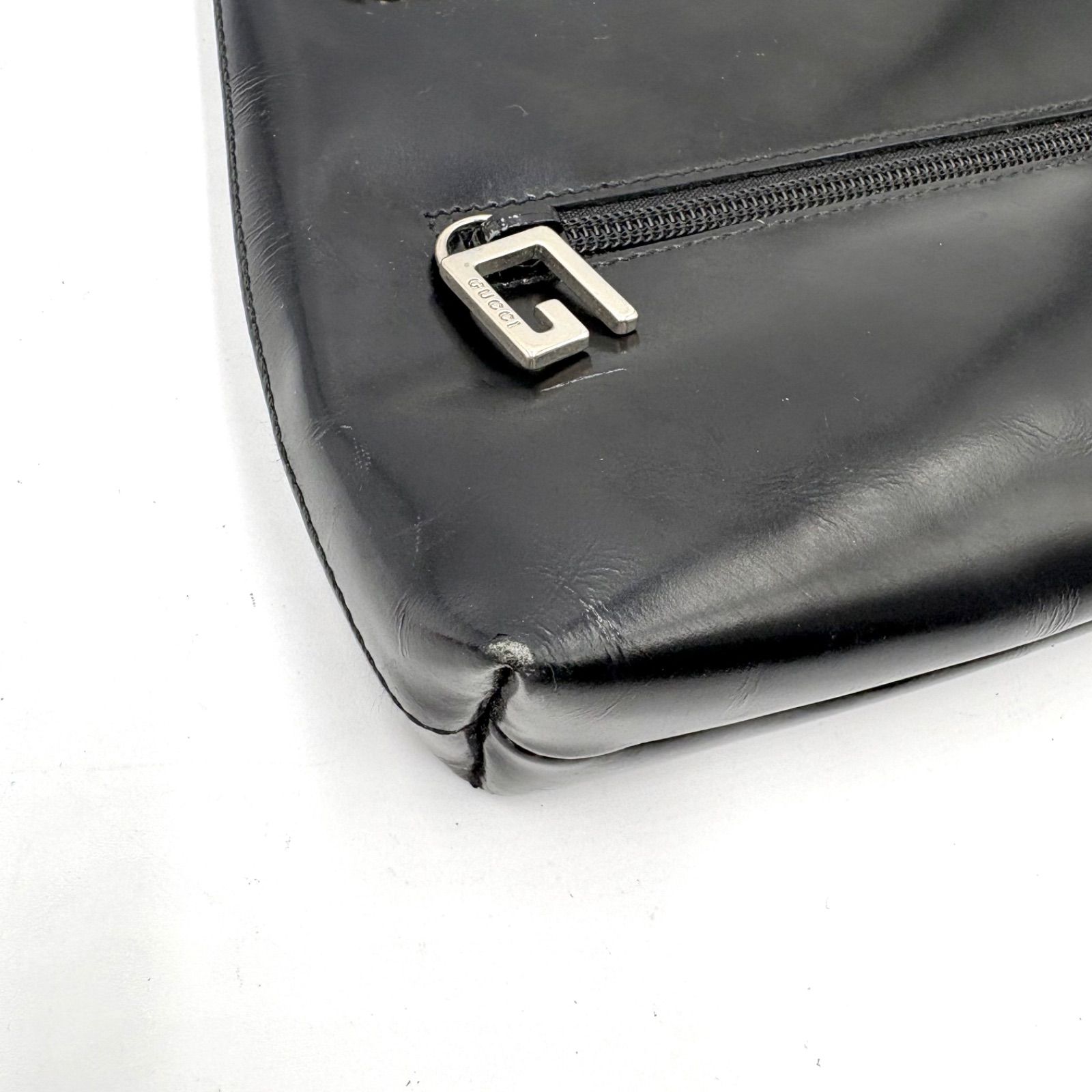 GUCCI Y2K Biker TomFord Patent Leather Shoulder Bag Black グッチ 