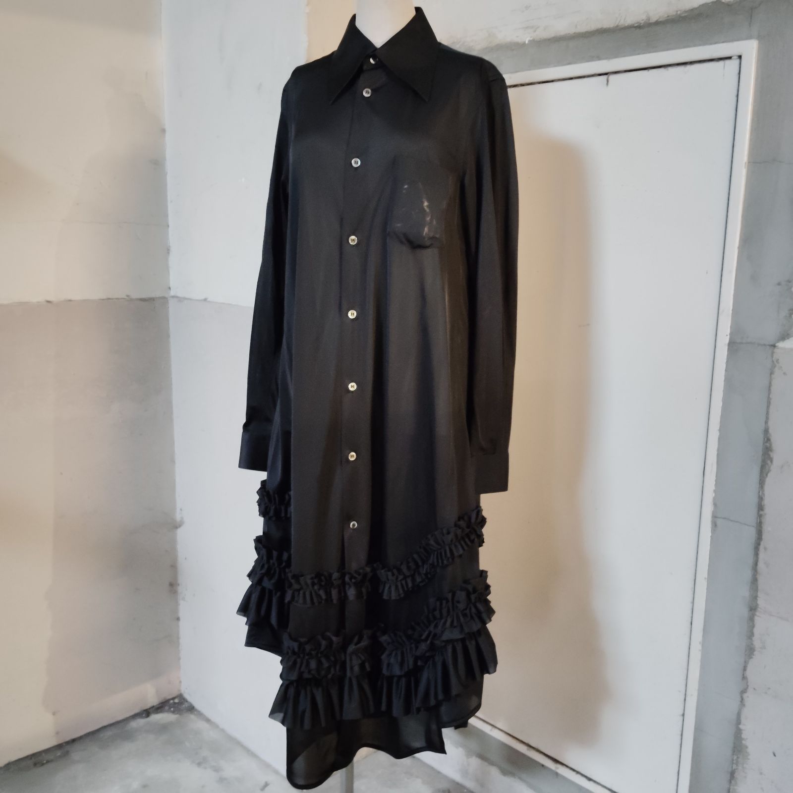 COMME des GARCONS 22aw フリルデザイン シアーロングブラウス COMME des GARCONS 22aw フリルデザイン シアーロングブラウス