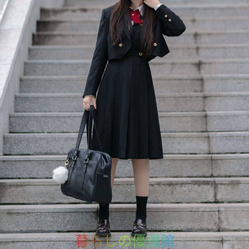 セーラー服 jK制服 学生制服 女子高校生 女の子 レディース 4点セット ジャケット 長袖シャツ ワンピース リボン 長袖 コスプレ 制服コスプレ 女子制服 正統派 本格 三本 文化祭 学?歳 卒業式 歓送迎会 可愛い zh0326