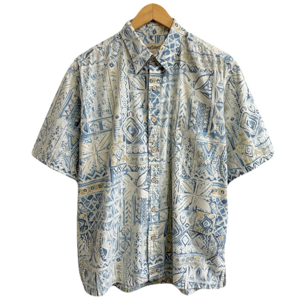 Cooke Street Honolulu ハワイアンシャツ アロハシャツ タパ柄 幾何学