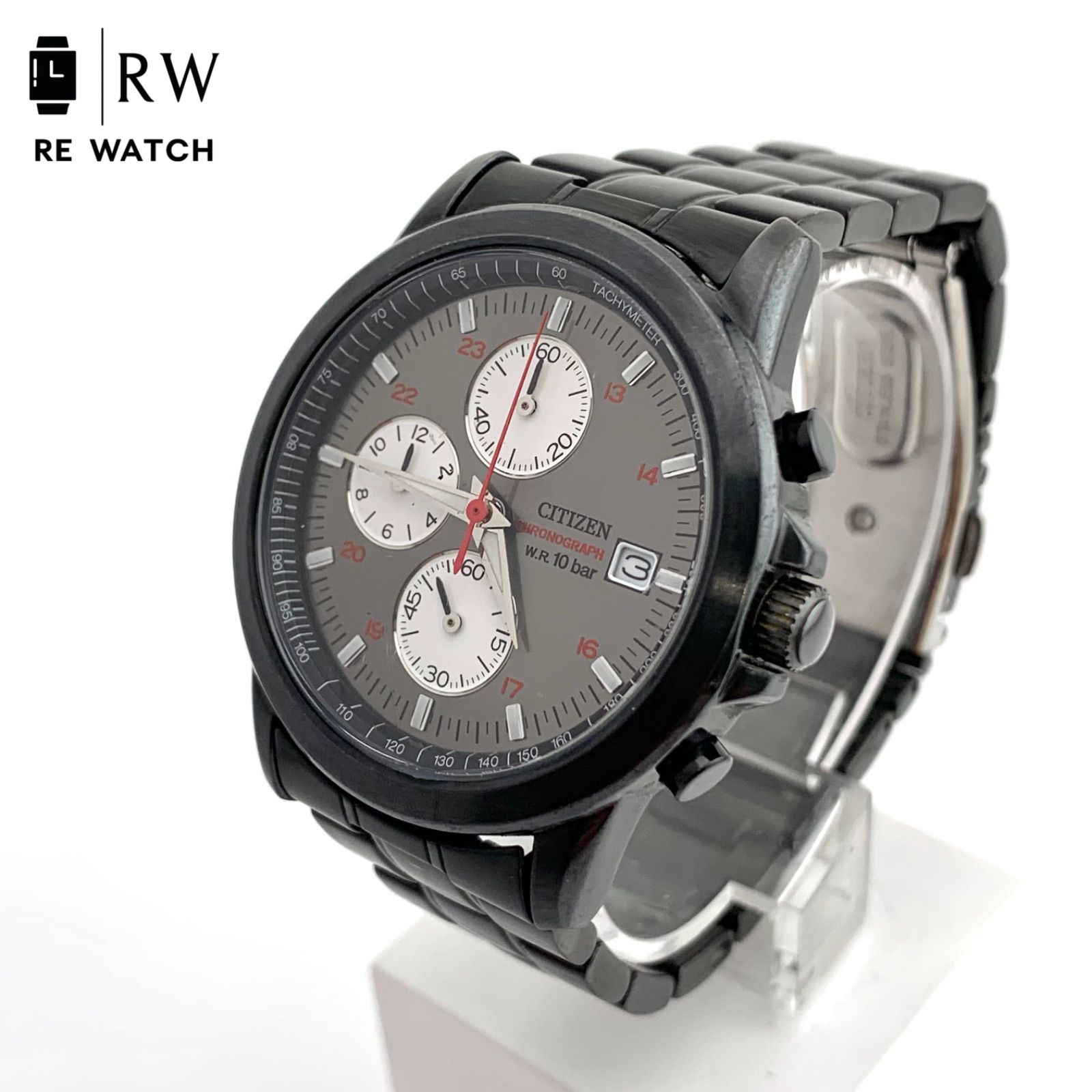 中古】CITIZEN 0510 クロノグラフ ブラック腕時計 - メルカリ