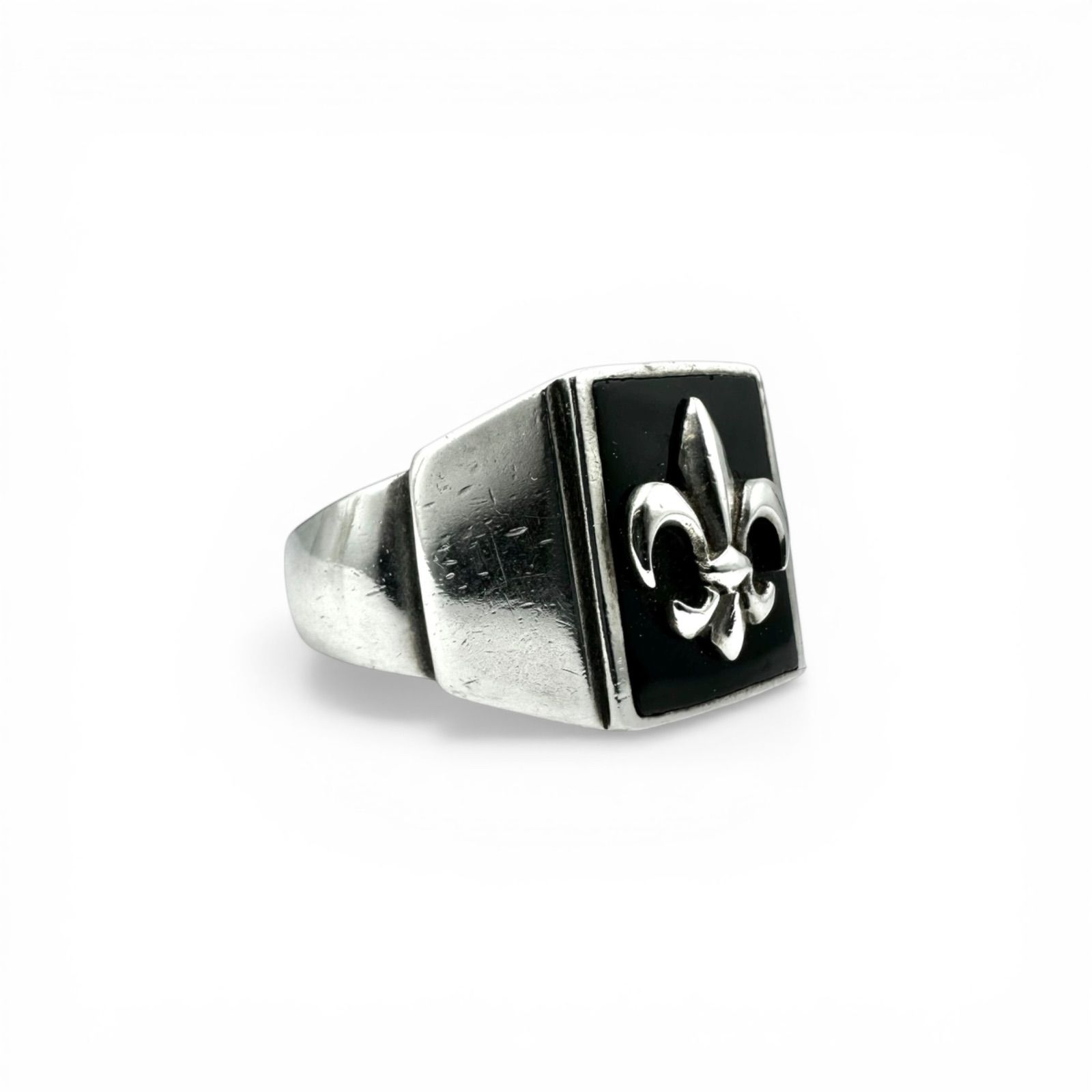 至高の逸品】フレア 百合の紋章 Silver 925 刻印 Vintage Design Ring