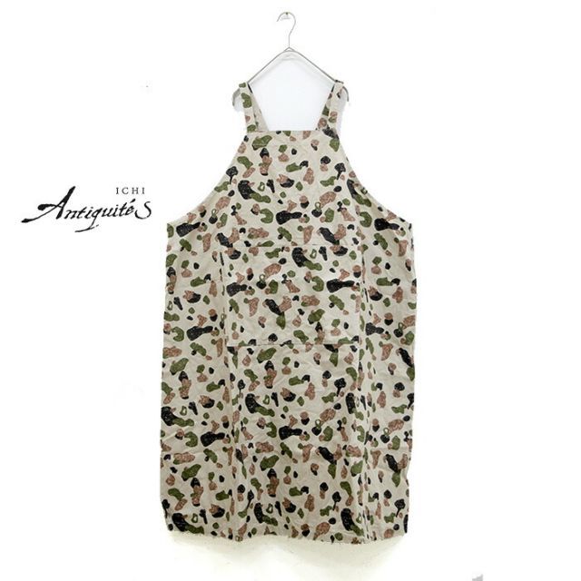 イチアンティークス エプロン ichi Antiquites 1000929 CAMO APRON DRESS カモ柄 レディース (2502)