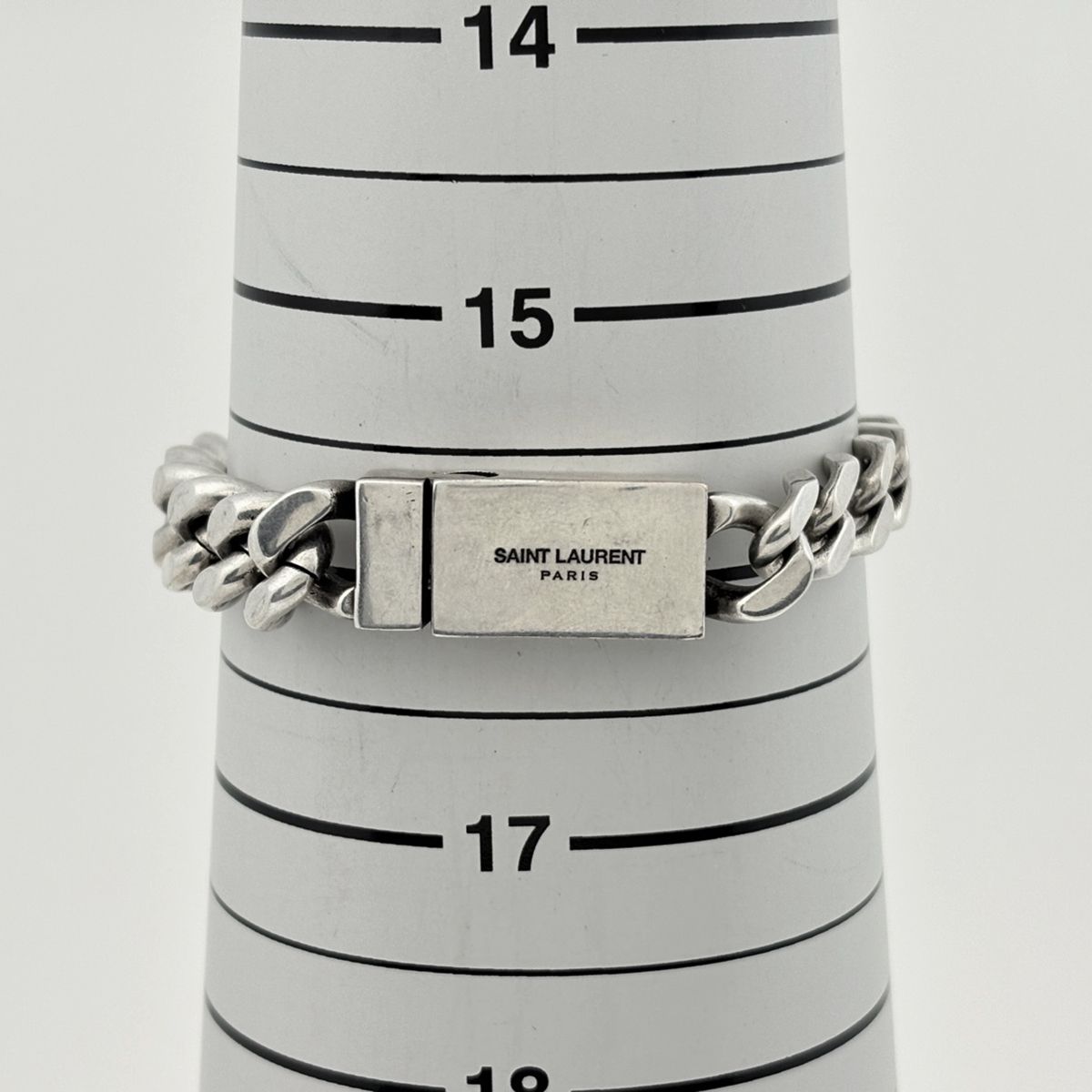 サンローラン SAINT LAURENT ロゴ チェーン ブレスレット シルバー 