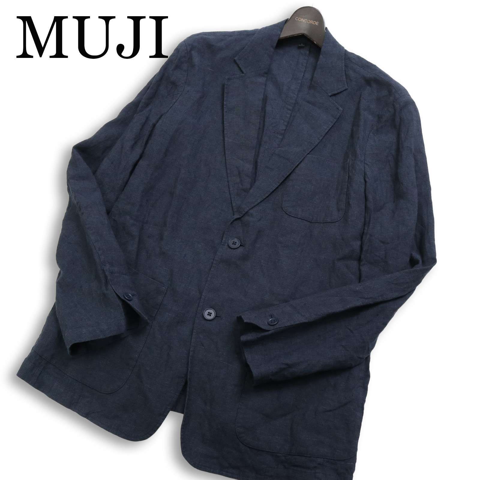 MUJI 無印良品 春夏 麻 フレンチ リネン100％☆ アンコン テーラード 