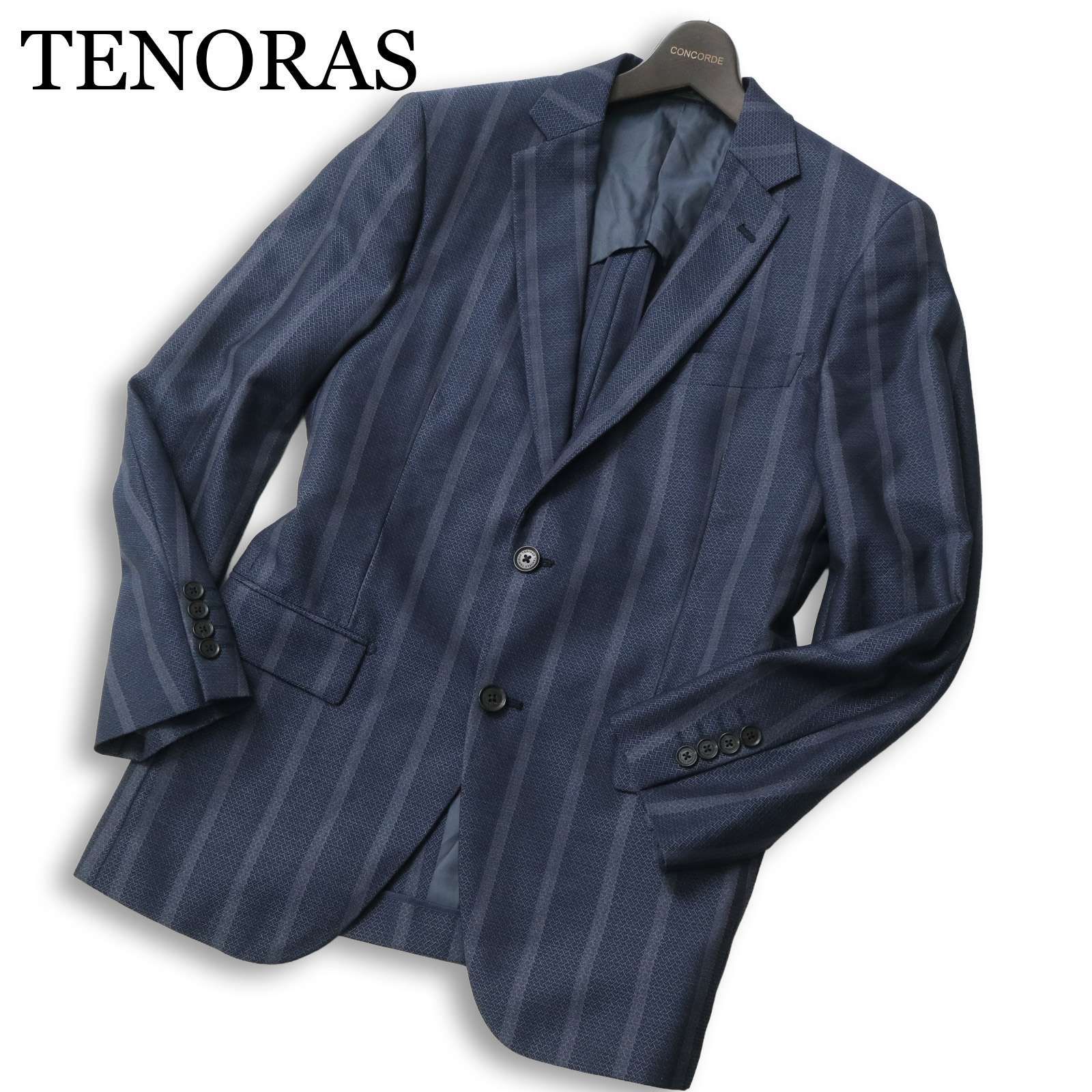 TENORAS メンズティノラス 通年☆ 背抜き ストライプ ジャガード 