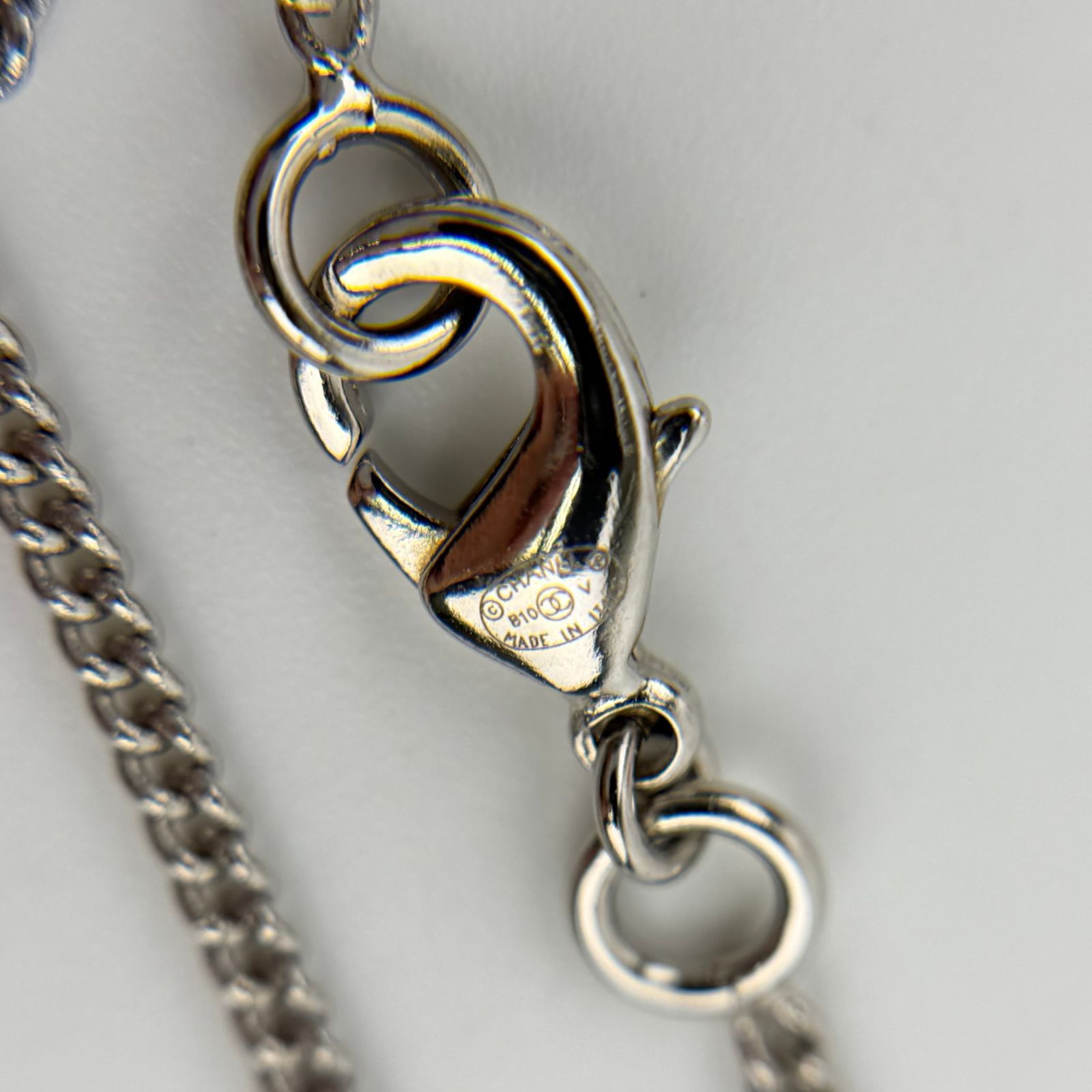 中古】CHANEL シャネル ココマーク ネックレス シルバー B10V 