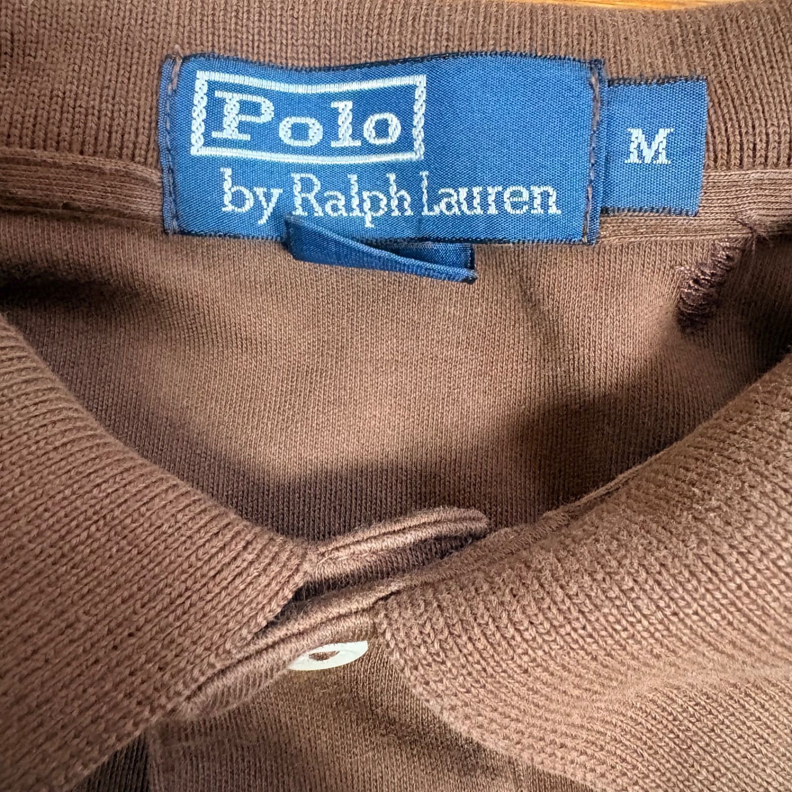 90s ポロバイラルフローレン ポロシャツ Mサイズ ブラウン 半袖 US古着 