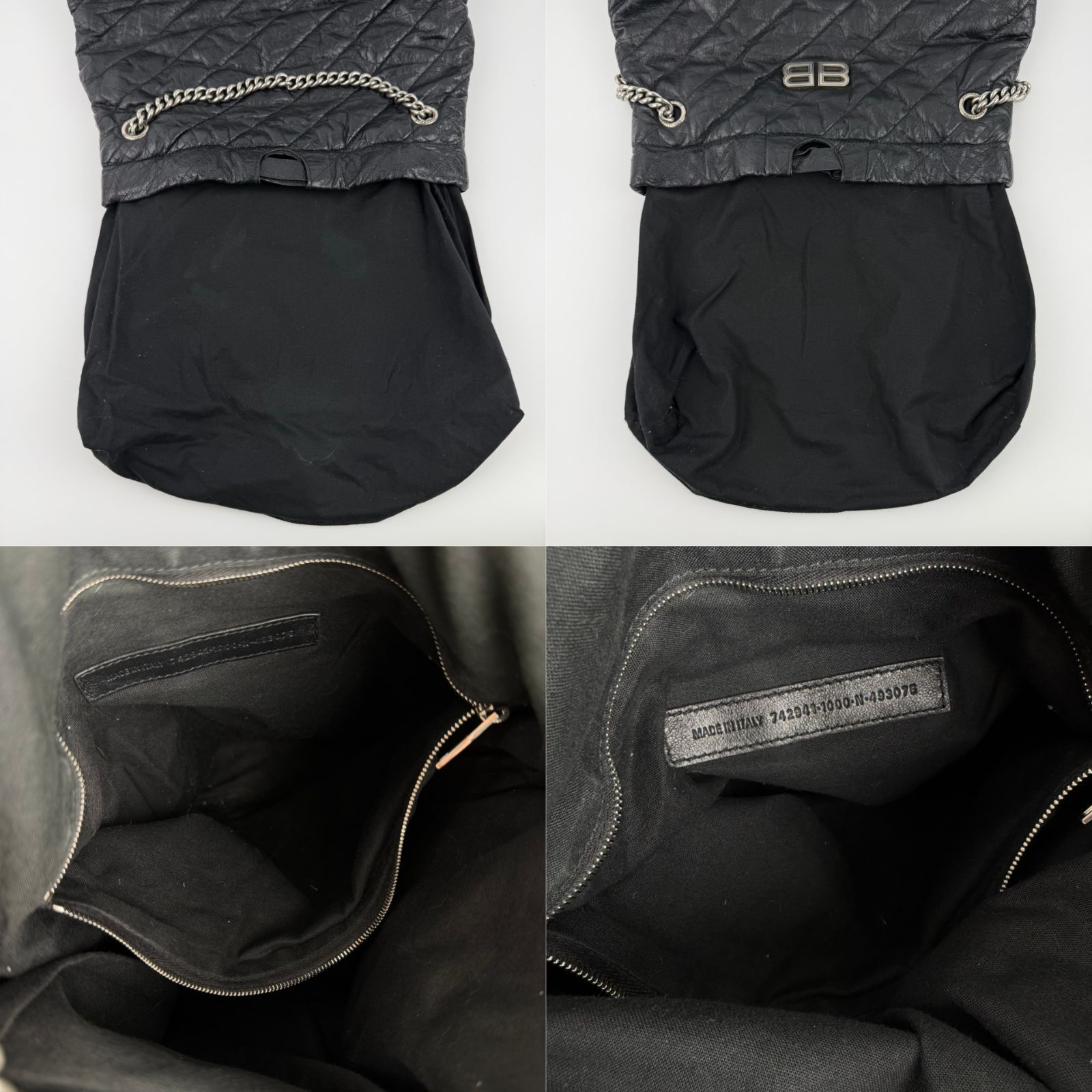 中古】BALENCIAGA バレンシアガ ショルダーバッグ ブラック レザー 