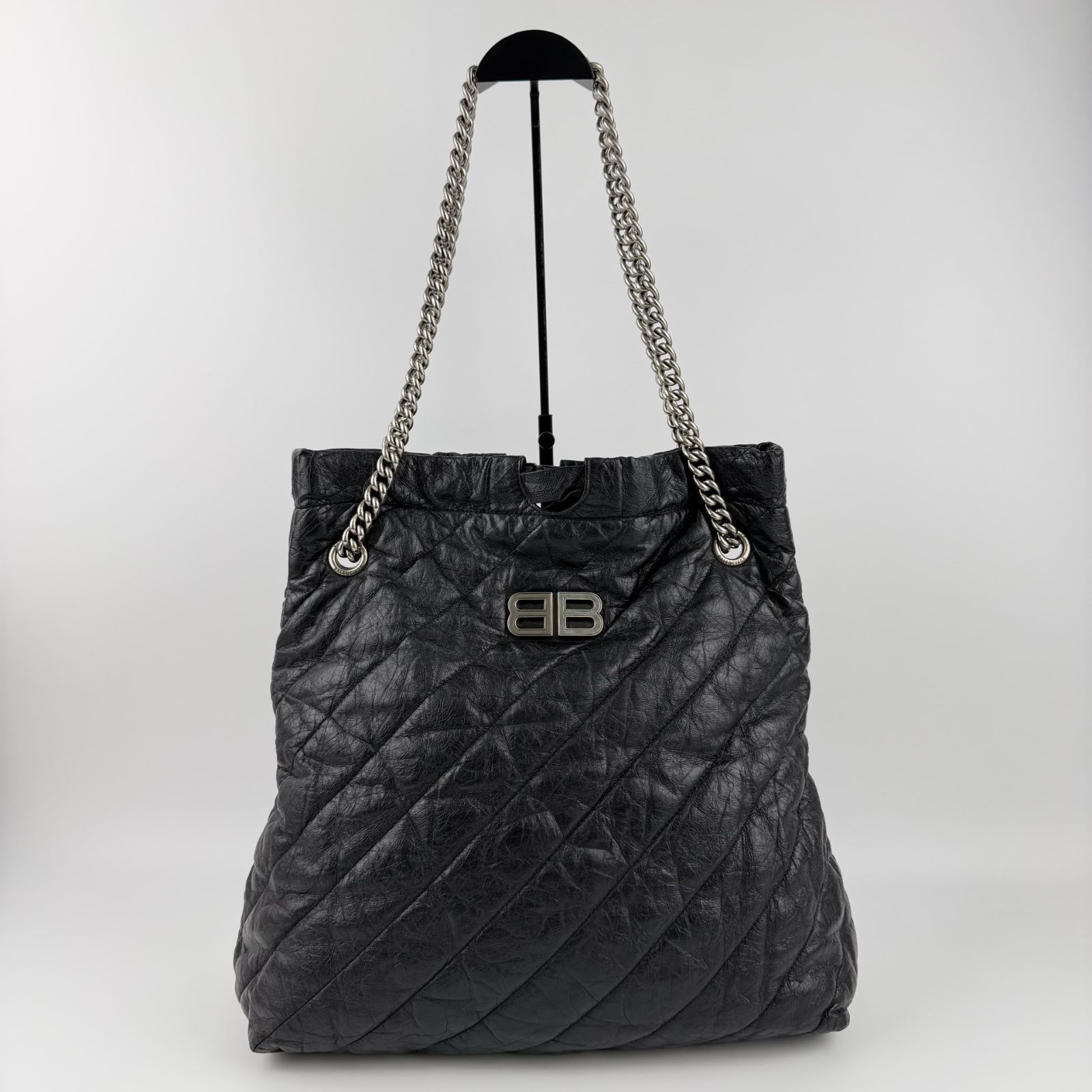 中古】BALENCIAGA バレンシアガ ショルダーバッグ ブラック レザー 