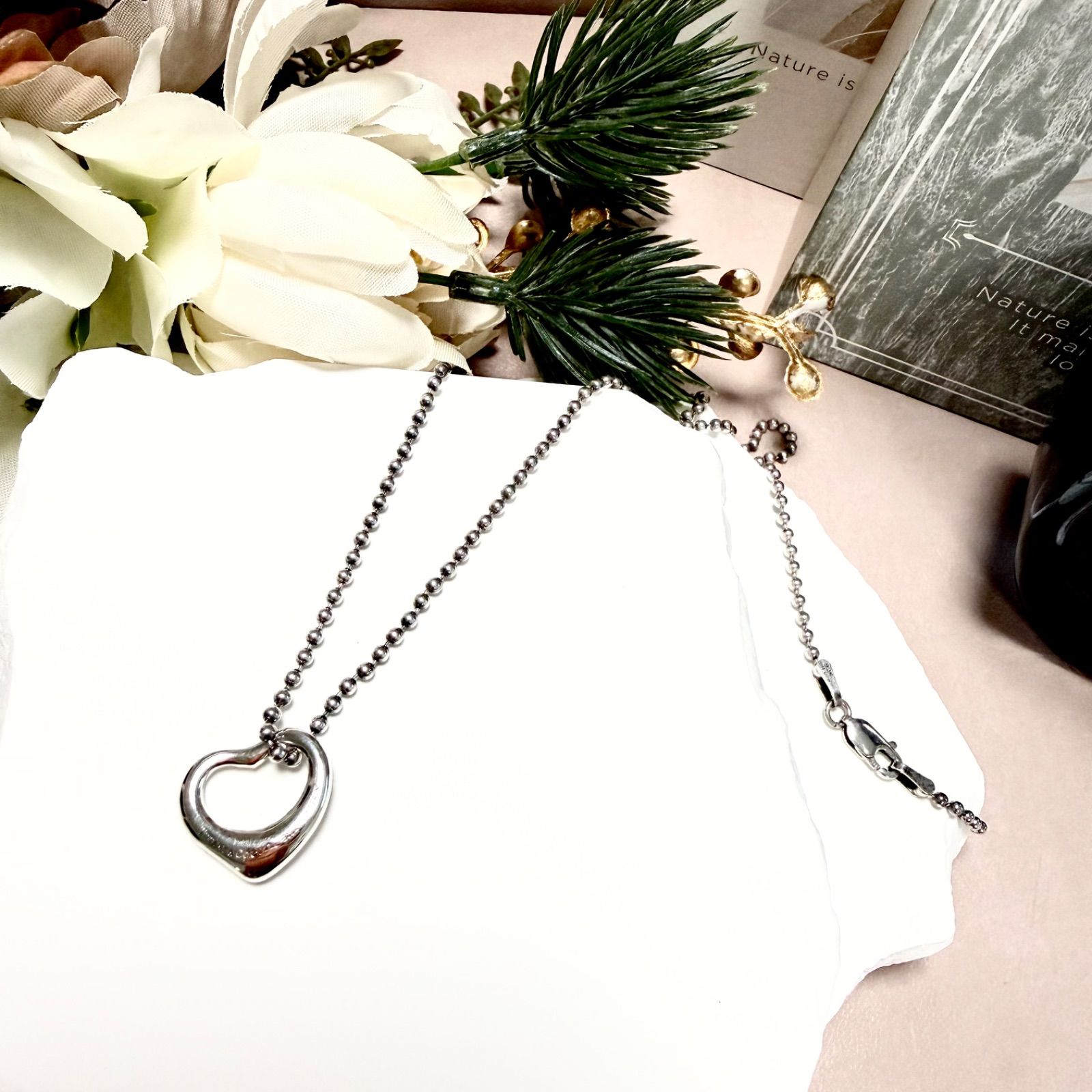 Tiffany&Co. ティファニー オープンハート SV925 シルバー ネックレス