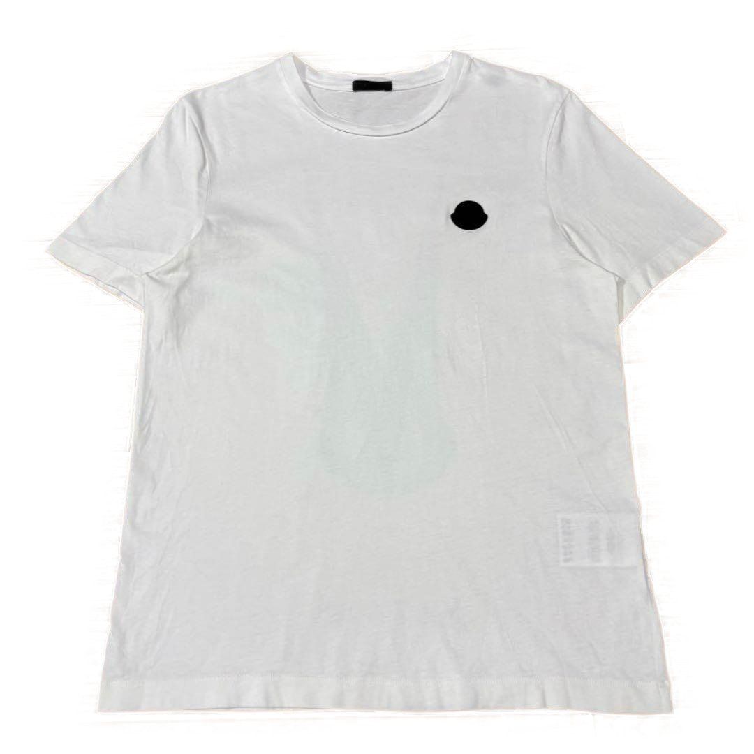 モンクレール 黒ラバーワッペン ホワイト XS Tシャツ 国内正規品 5S190 