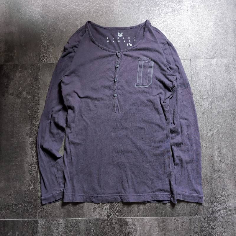 Diesel Henley Neck Long Sleeve Shirt Men