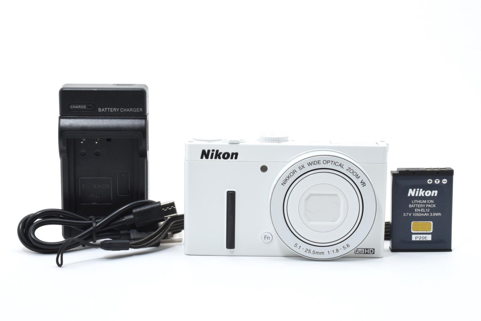 良品] Nikon COOLPIX P340 コンパクトデジタルカメラ ホワイト ニコン 