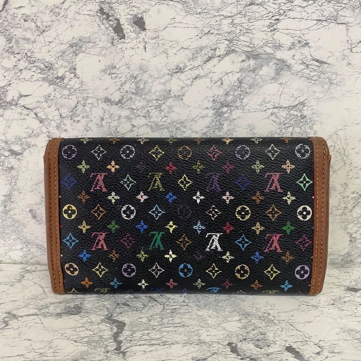 Louis Vuitton ルイヴィトン マルチカラー 三つ折り 長財布 - メルカリ