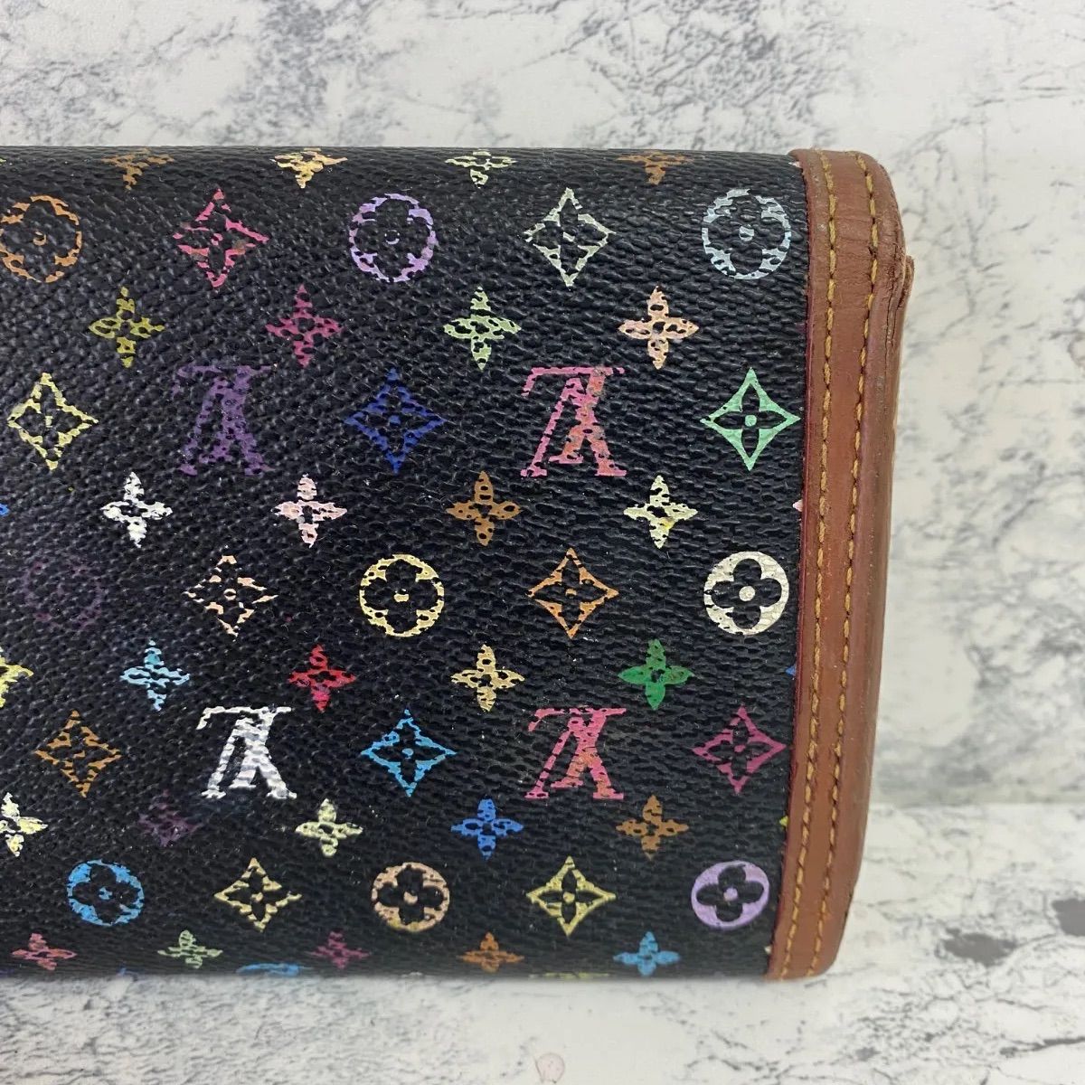 Louis Vuitton ルイヴィトン マルチカラー 三つ折り 長財布 - メルカリ