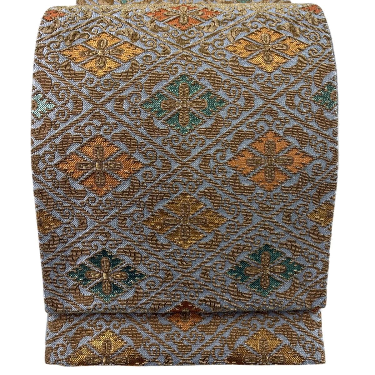 美品】 袋帯 名品 花井幸子 落款 金華山織 やまと 花菱 箔 金糸 美品】 袋帯 名品 花井幸子 落款 金華山織 やまと 花菱 箔 金糸