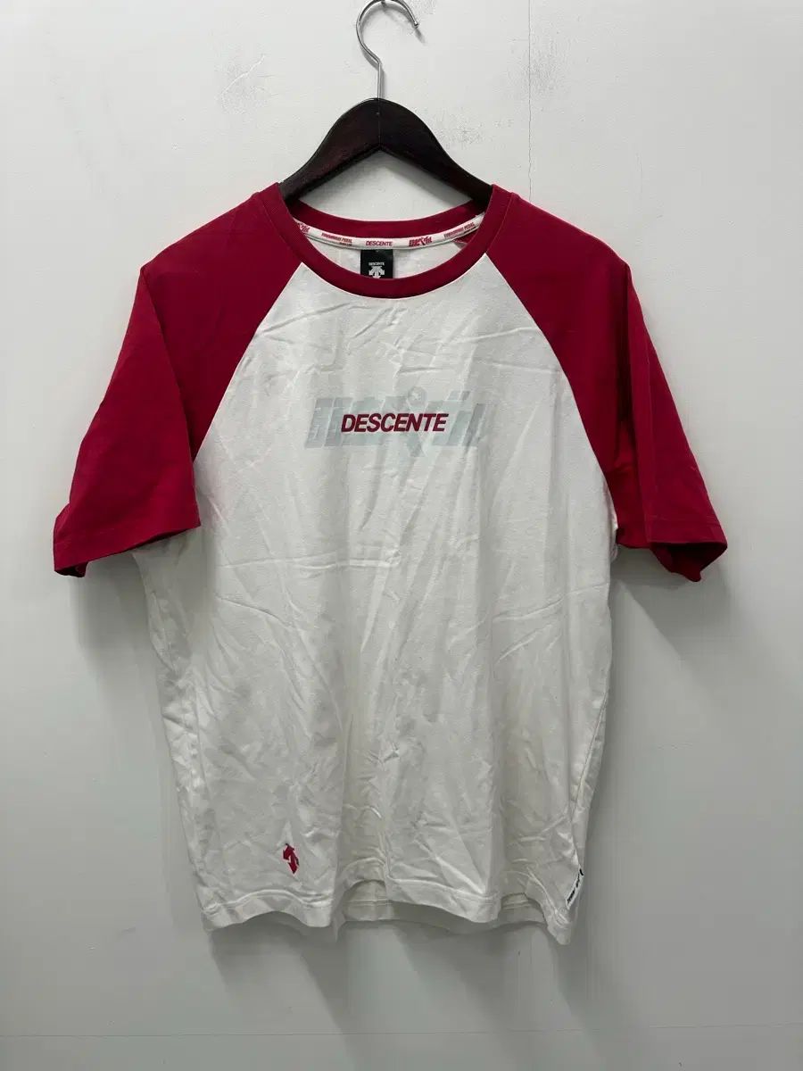 アラビアヴィンテージ デサント 白/レッド 半袖 Tシャツ 100