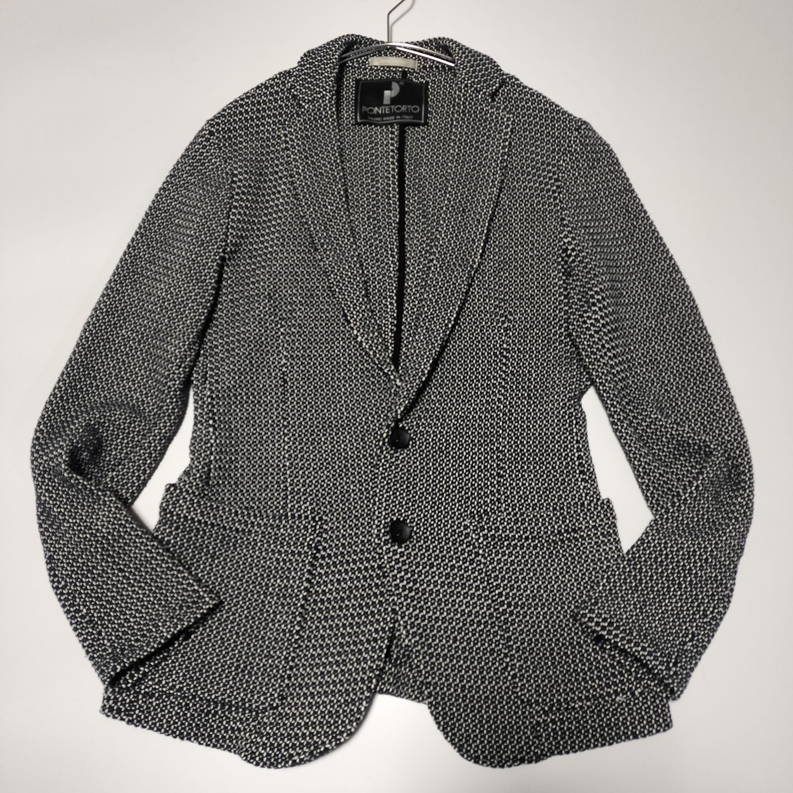 美品】HIGH STREET 春夏用 ニット テーラードジャケット Мサイズ 