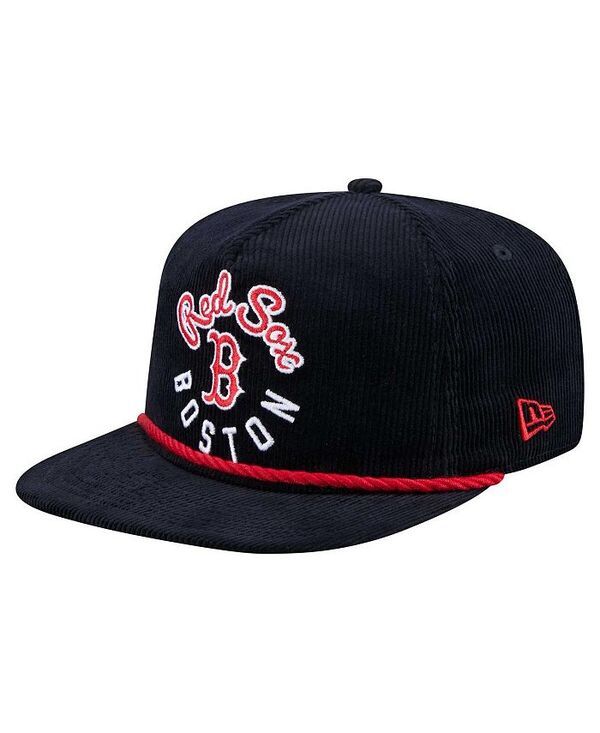 ニューエラ メンズ アクセサリー 帽子 コーデュロイ New Era Mens Navy Boston Red Sox Full Circle Corduroy Golfer Adjustable Hat Navy ネイビー