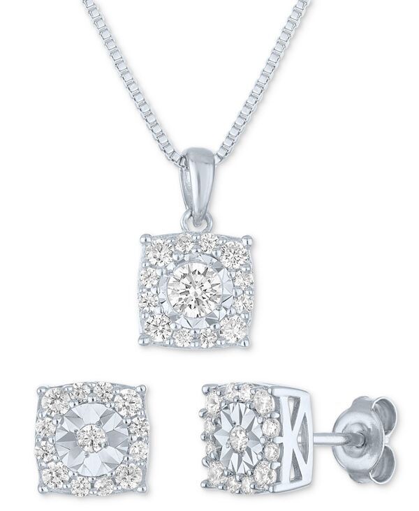 フォーエバー グロウン ダイヤモンズ レディース アクセサリー ネックレス・チョーカー・ペンダントトップ レース Forever Grown Diamonds 2Pc Set Lab Grown Diamond Pendant Necklace Matchin