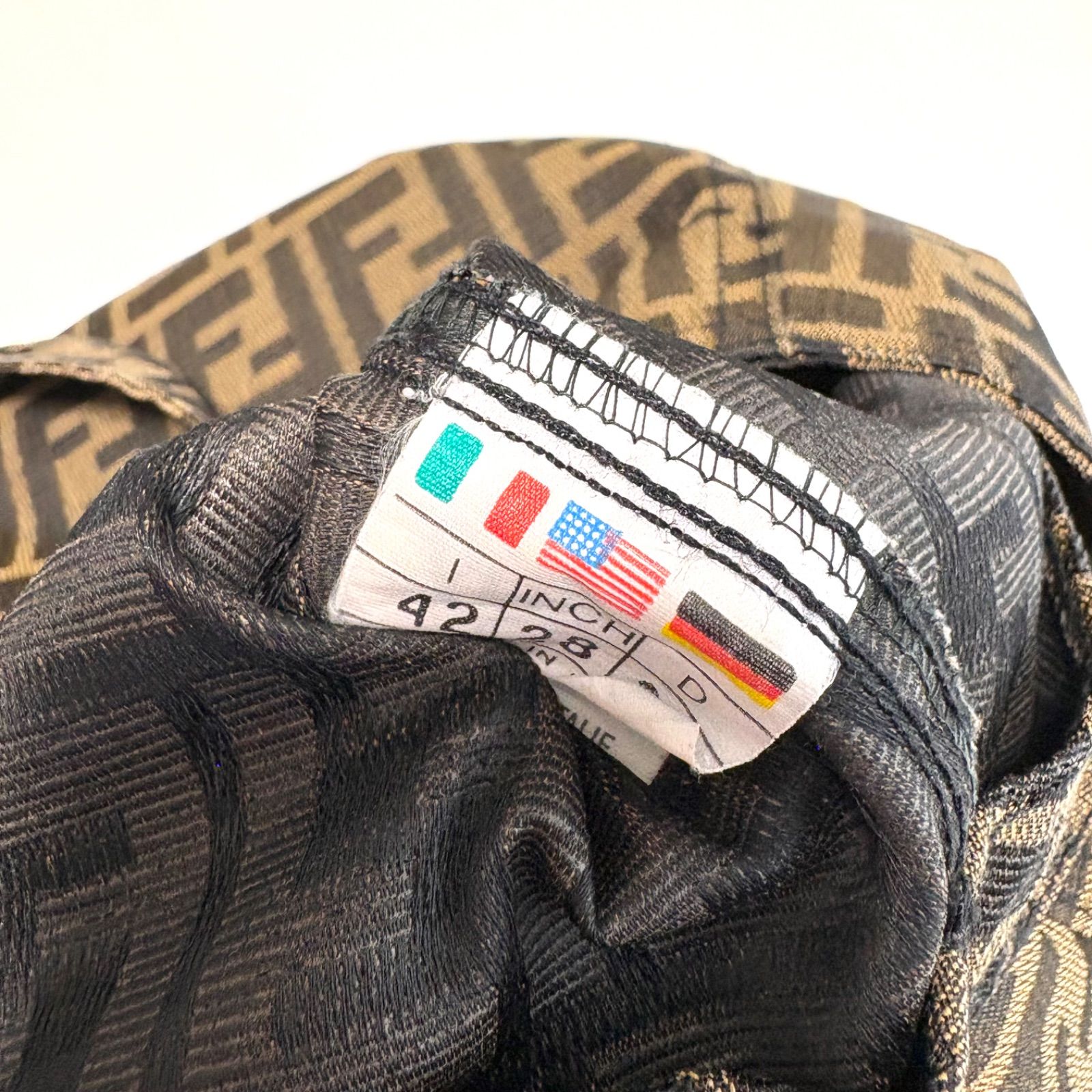 希少 FENDI フェンディ ズッカ ロゴ総柄 デニム サロペット ワンピース