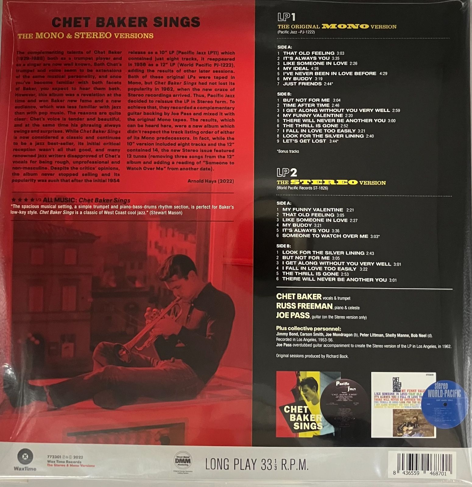 新品LP】チェット・ベイカー（Chet Baker） - チェット・ベイカー