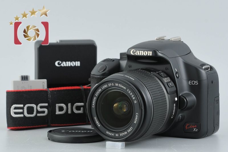 カメラ 【】Canon キヤノン EOS Kiss X2 レンズキット シャッター回数僅少