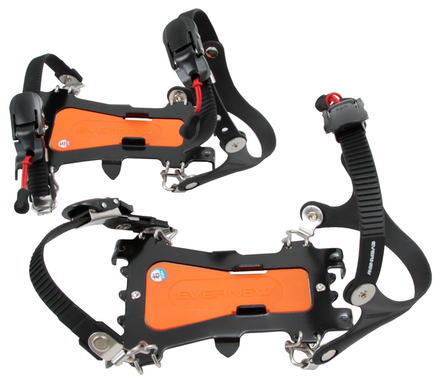 新品 エバニュー(EVERNEW) 6本爪アイゼン S オレンジ EBY014
