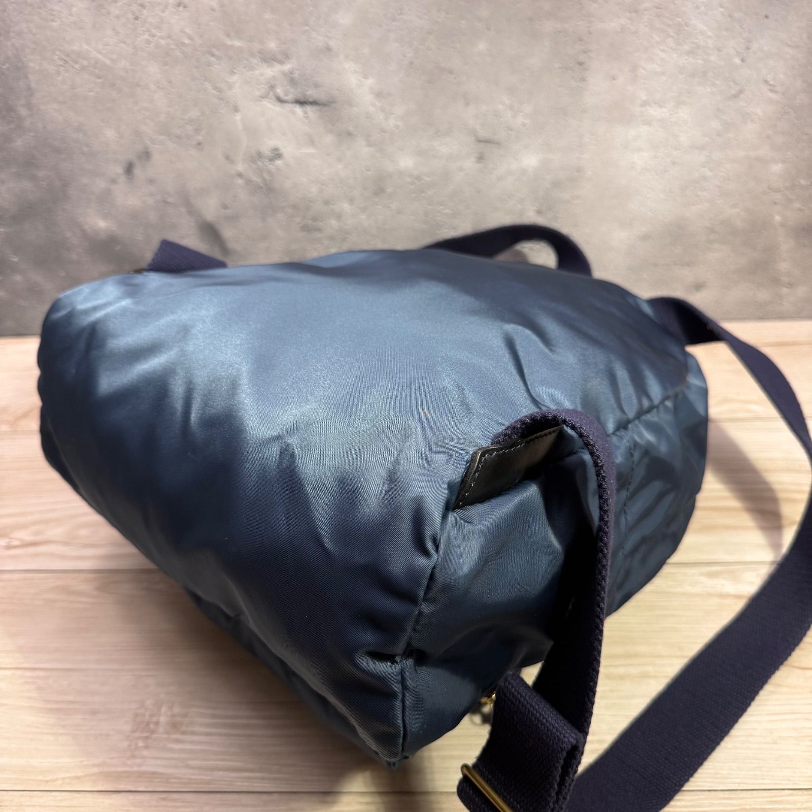 Felisi 17-56 リュック バックパック ナイロン レザー ネイビー