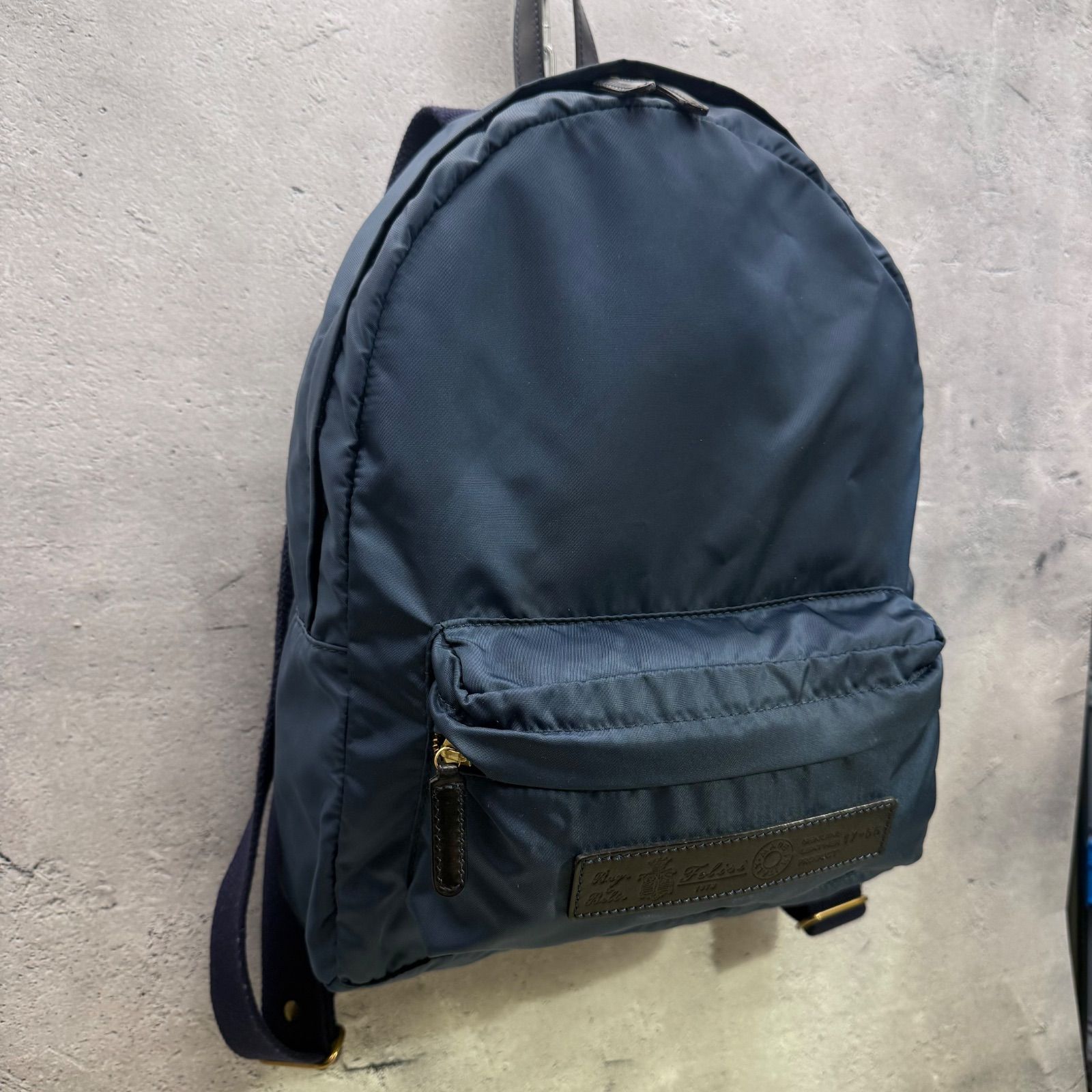 Felisi 17-56 リュック バックパック ナイロン レザー ネイビー 