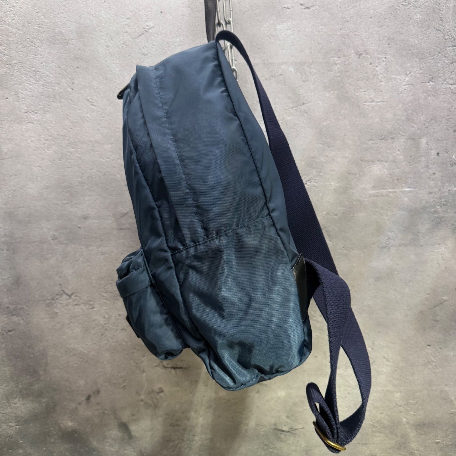 Felisi 17-56 リュック バックパック ナイロン レザー ネイビー