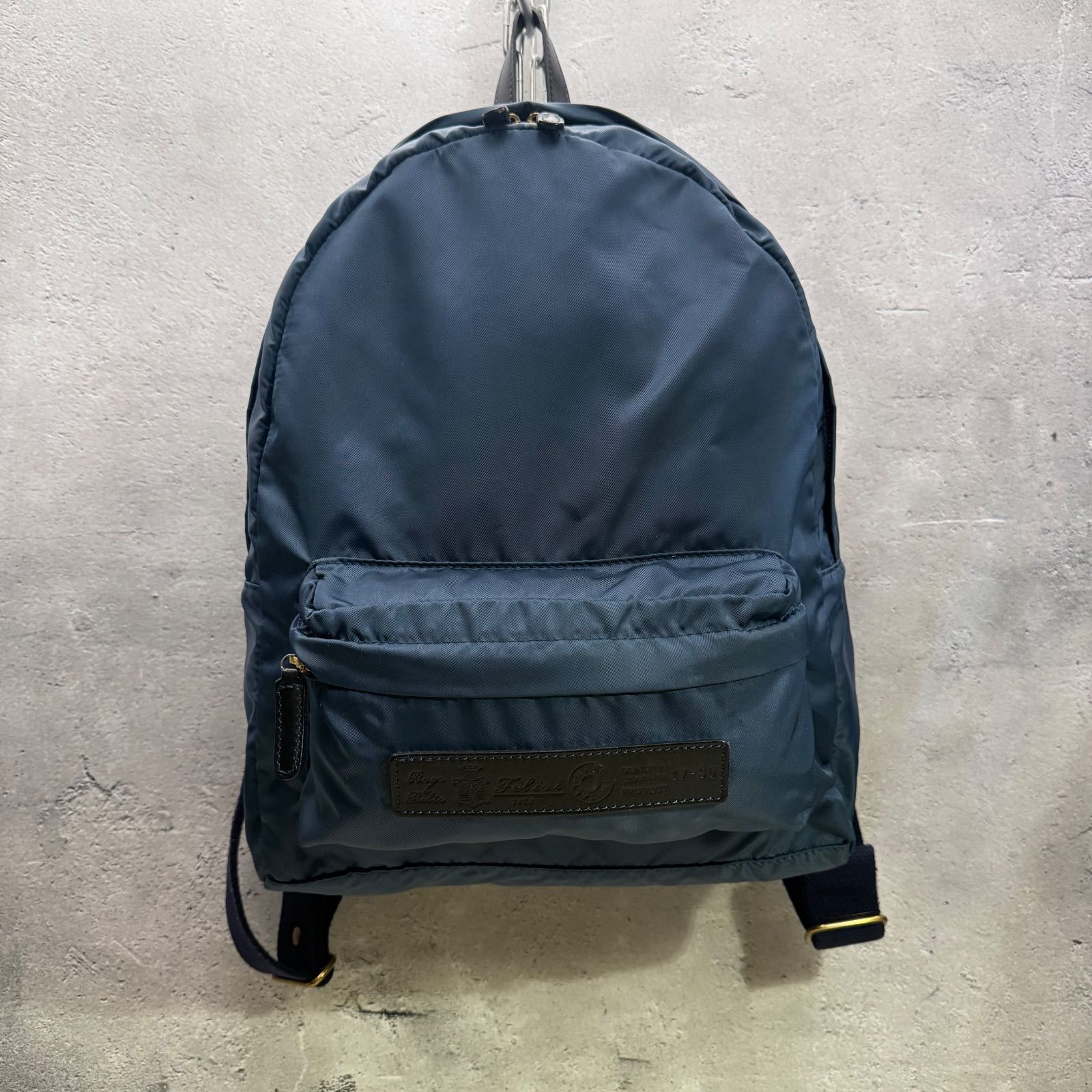 Felisi 17-56 リュック バックパック ナイロン レザー ネイビー 