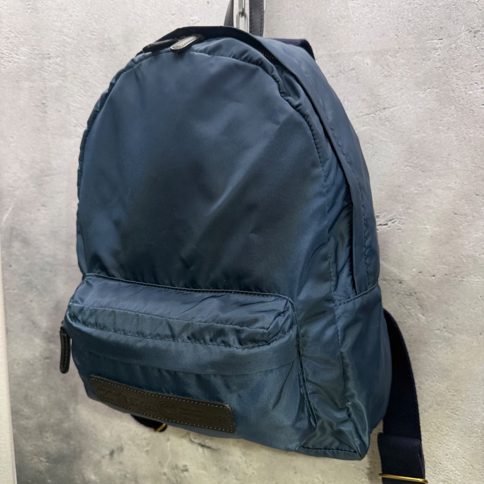 Felisi 17-56 リュック バックパック ナイロン レザー ネイビー