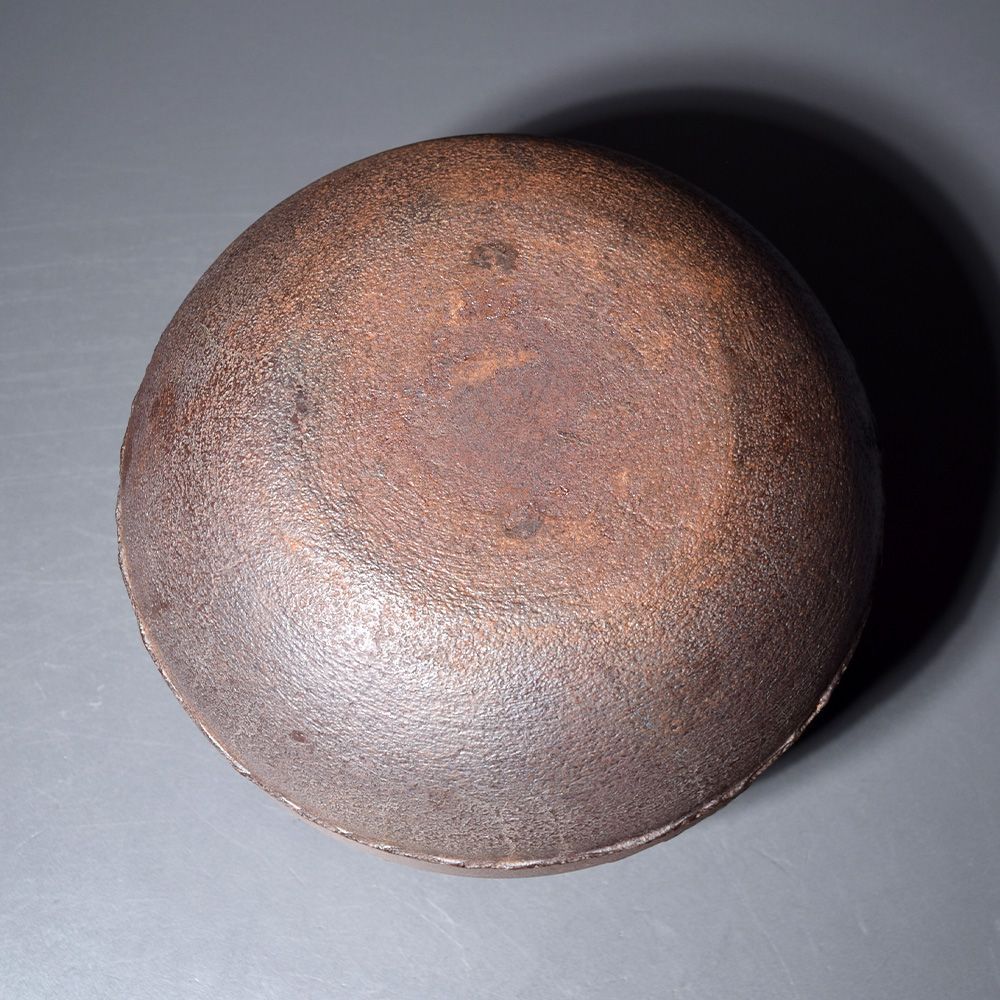 人間国宝 釜師 高橋敬典 茶釜 真形釜 桐地紋 鉄釜 敬典釜 共箱 黄布 炉
