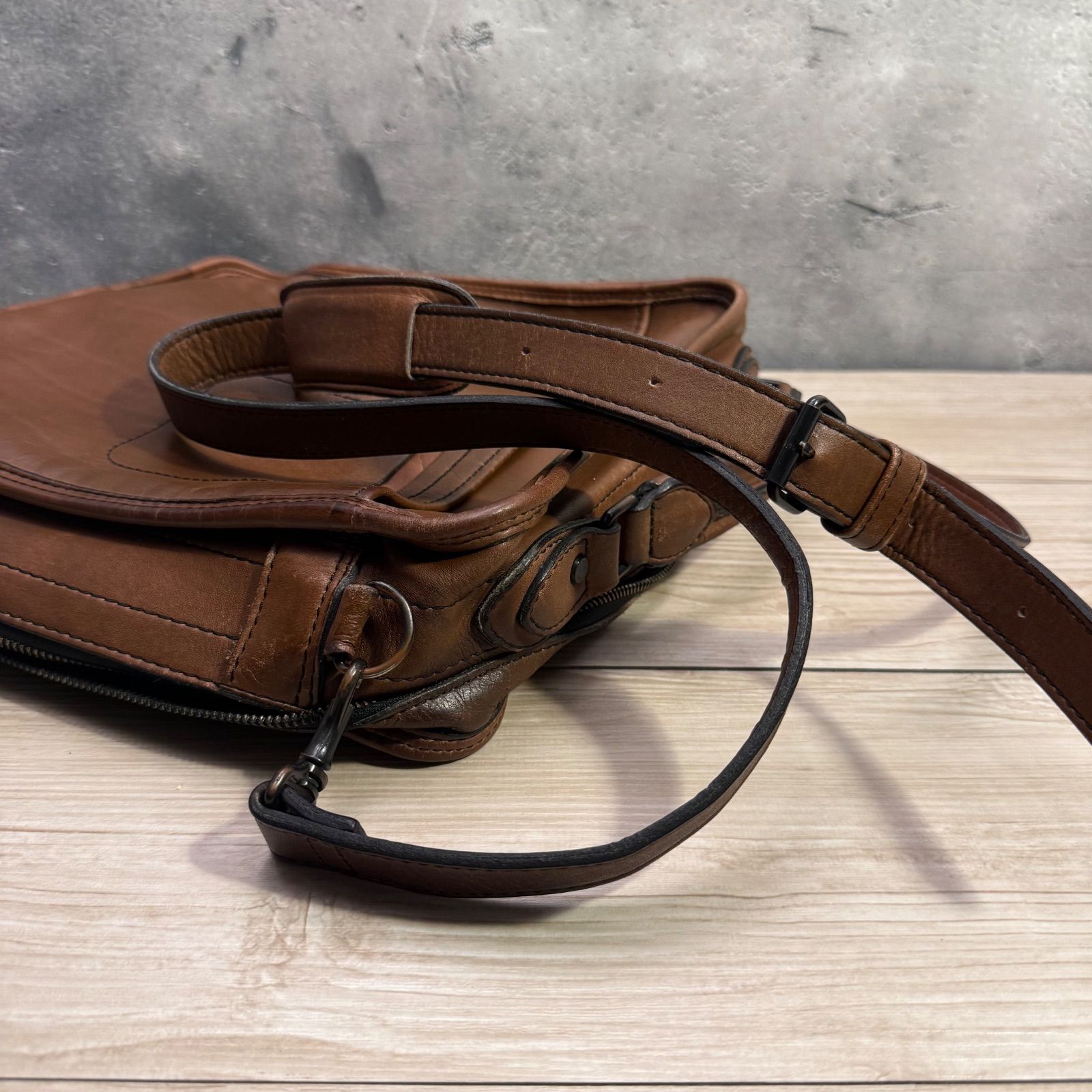 PORTER BARON ポーター バロン 2WAY レザー ショルダーバッグ ブリーフ