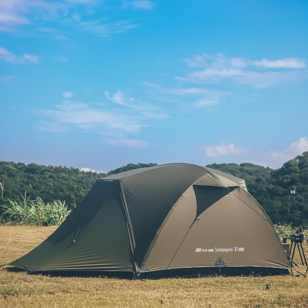 カニテント40Dナイロン フルシェーディング 2重層 小型 コンパクト アウトドア ツーリング ハイキング バイク自転車 キャンプ