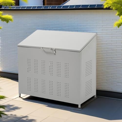 新品 BTM 物置 屋外ゴミ箱 大型 倉庫収納庫 収集ボックス ごみ集積所 大容量 カラスよけ 野良猫対策 ゴミ荒らし防止 庭用可能 換気口付き 容量280L