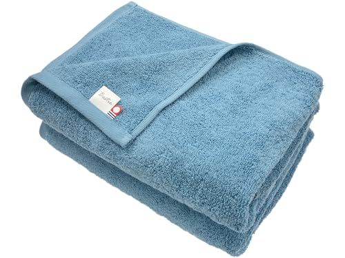 新品 Bestie 今治 認定 タオル バスタオル 2枚 セット スモーク ブルー 吸水 速乾 軽量 部屋干し 日本製 綿 100% くすみ カラー