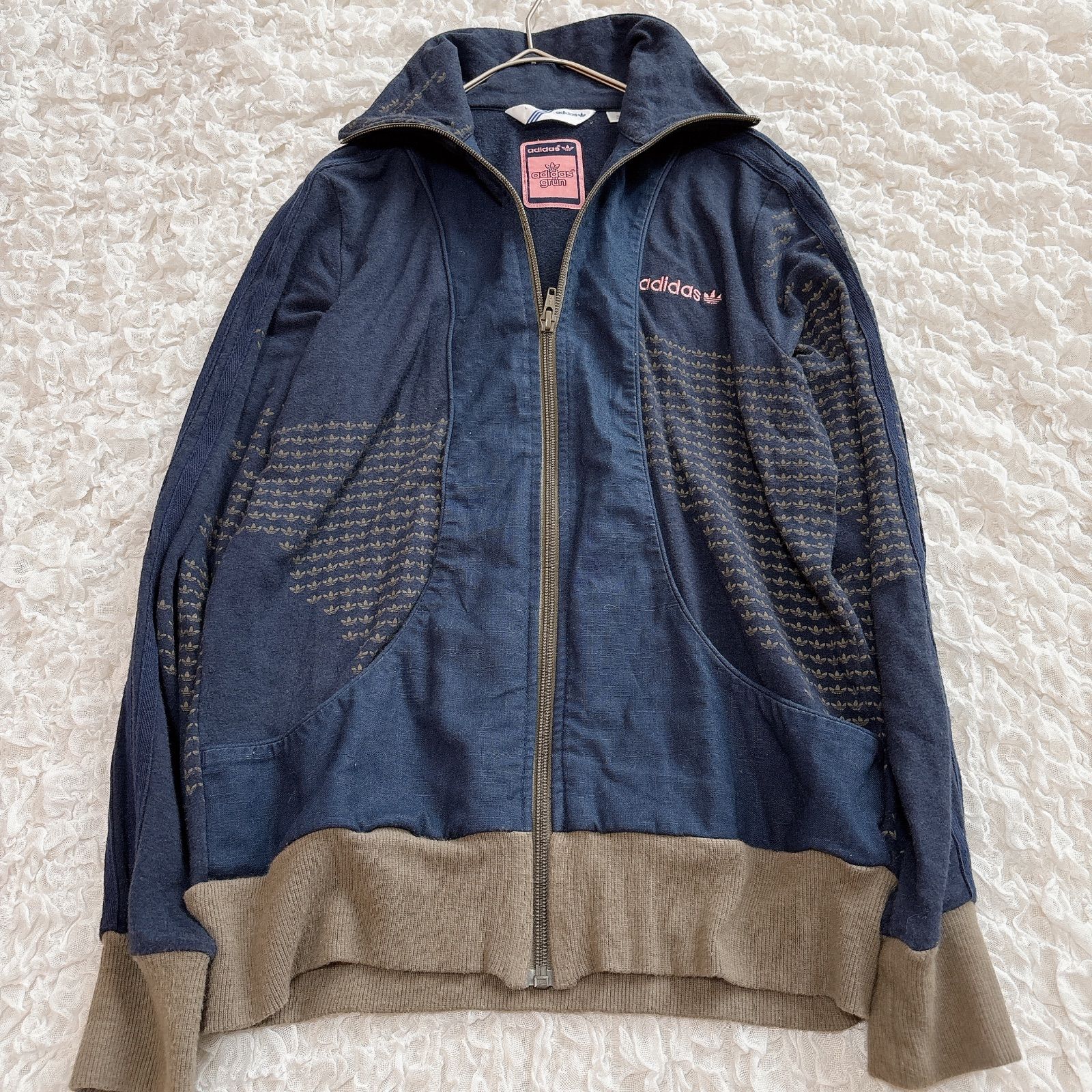 アディダス adidas ジャージ ロゴ 刺繍ロゴ フルジョジャケット 
