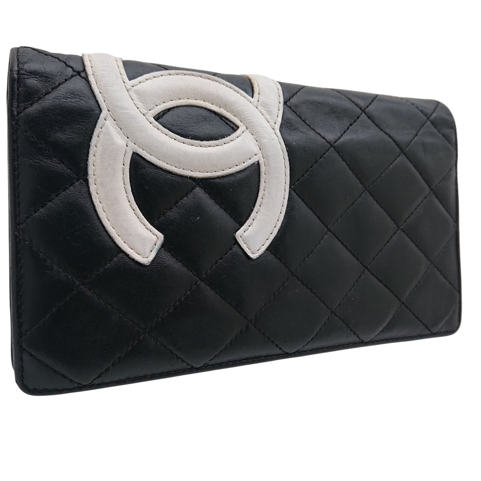 CHANEL 長財布 フラップ カンボンライン ココマーク キルティング 黒 CHANEL 長財布 フラップ カンボンライン ココマーク キルティング 黒