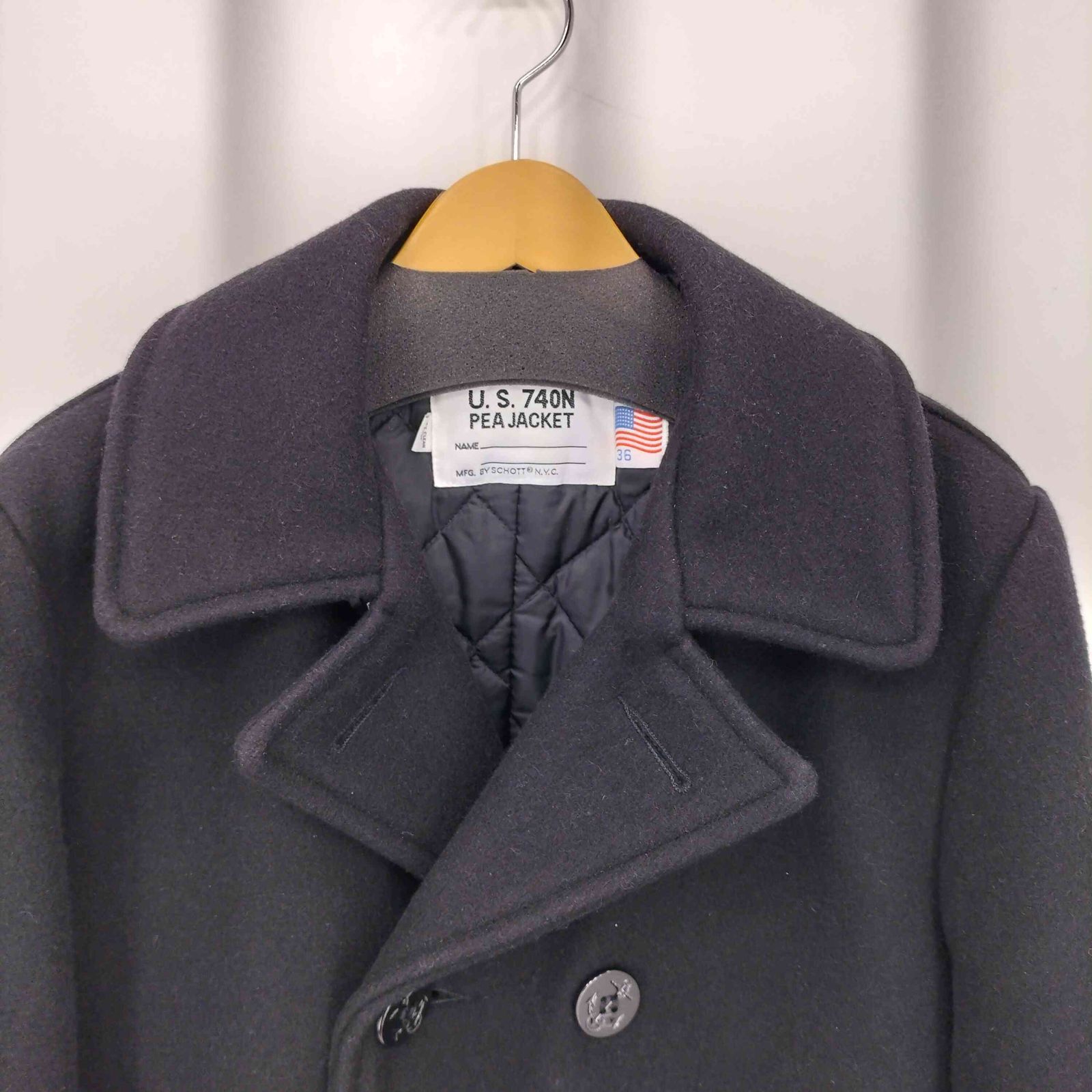 ショット Schott USA製 740N ウールピーコート メンズ 36 - メルカリ