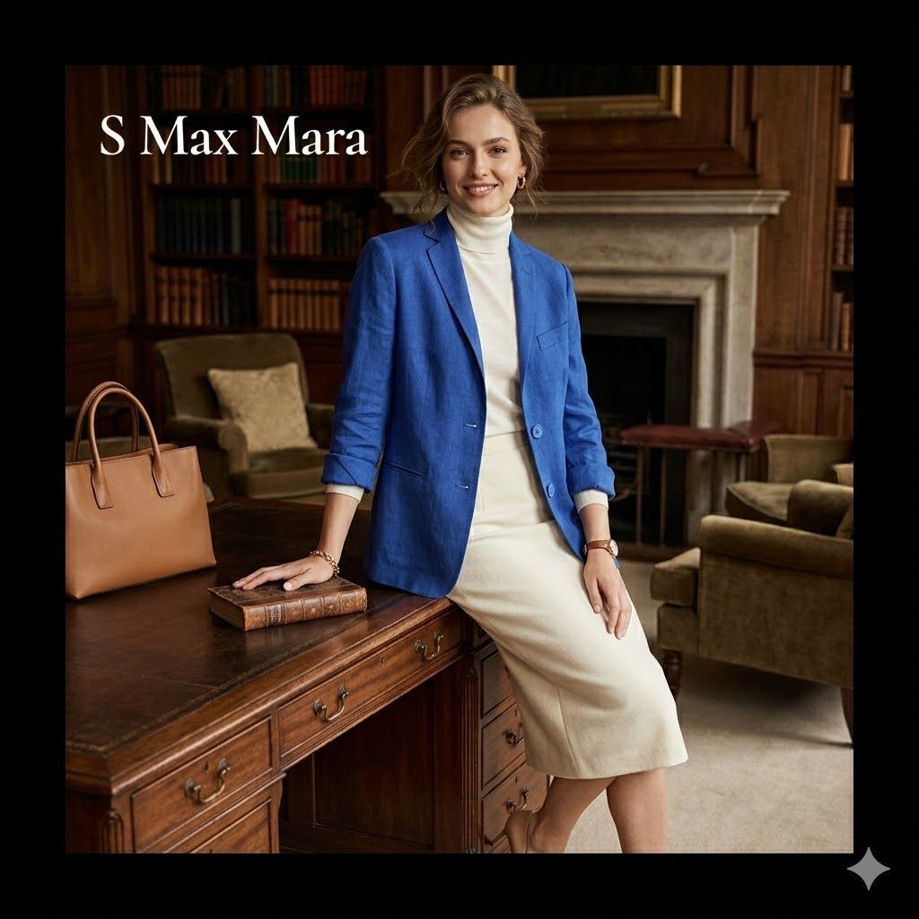 S Max Mara エス マックスマーラ リネン 100% テーラード ジャケット